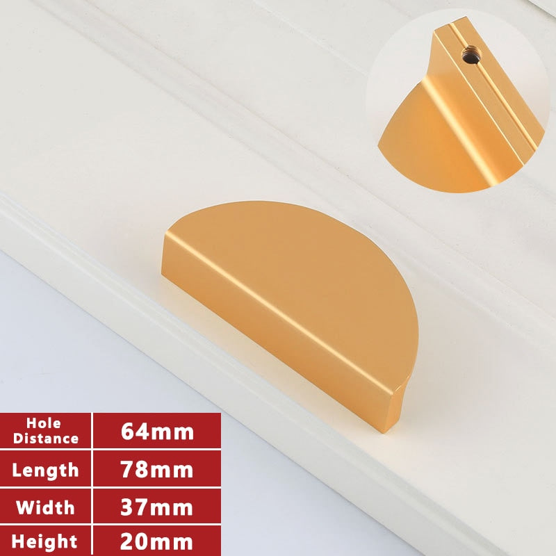 Home Style Cabinet Handles Black and Gold Kitchen Cupboard Drawer Door Furniture Handle