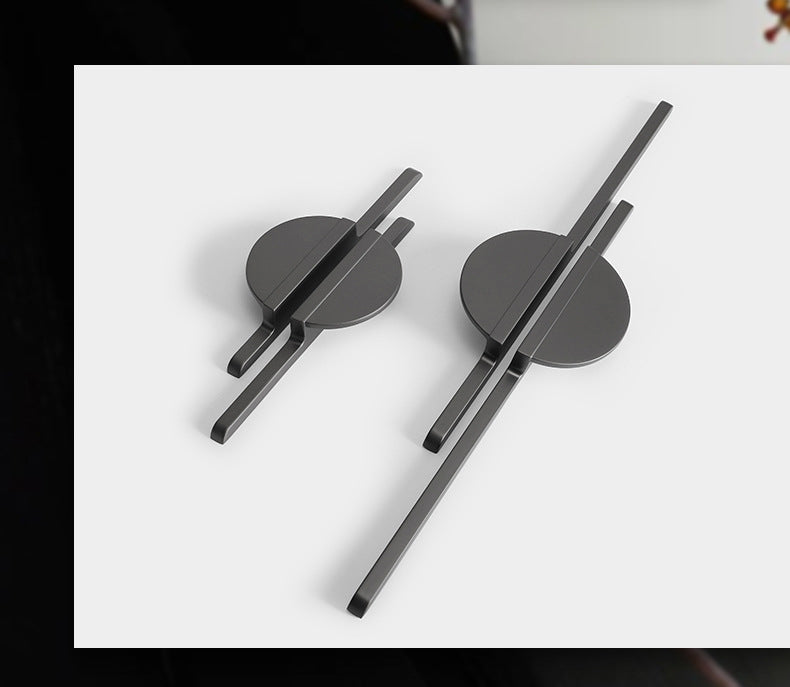 Home Style, Gold, Black and Grey Round Kitchen, Wardrobe Furniture Handles