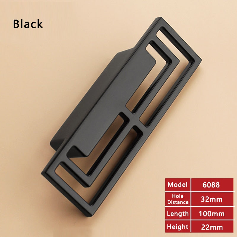 Home Style  Solid Brass Brushed Gold and  Black  Furniture Handles