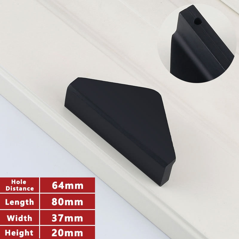 Home Style Cabinet Handles Black and Gold Kitchen Cupboard  Drawer  Door Furniture Handle