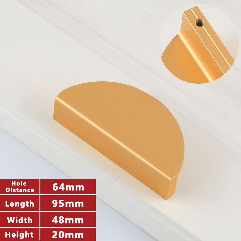 Home Style Cabinet Handles Black and Gold Kitchen Cupboard  Drawer  Door Furniture Handle