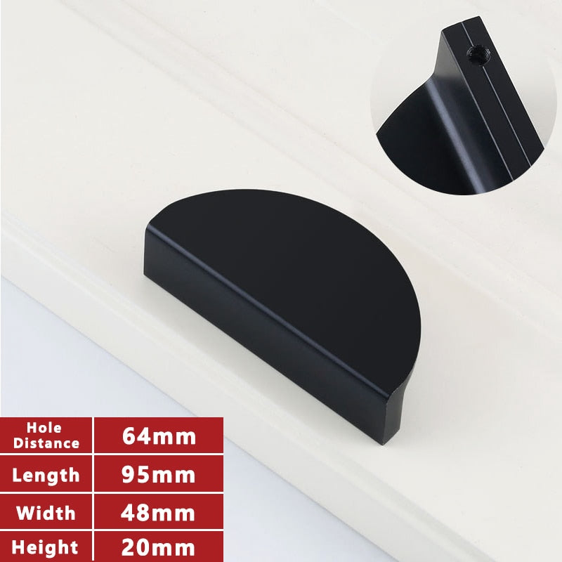 Home Style Cabinet Handles Black and Gold Kitchen Cupboard  Drawer  Door Furniture Handle