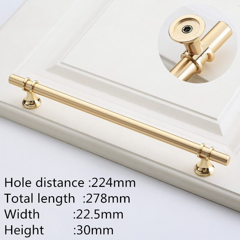 Modern Zinc Alloy Black Gold Door Handles