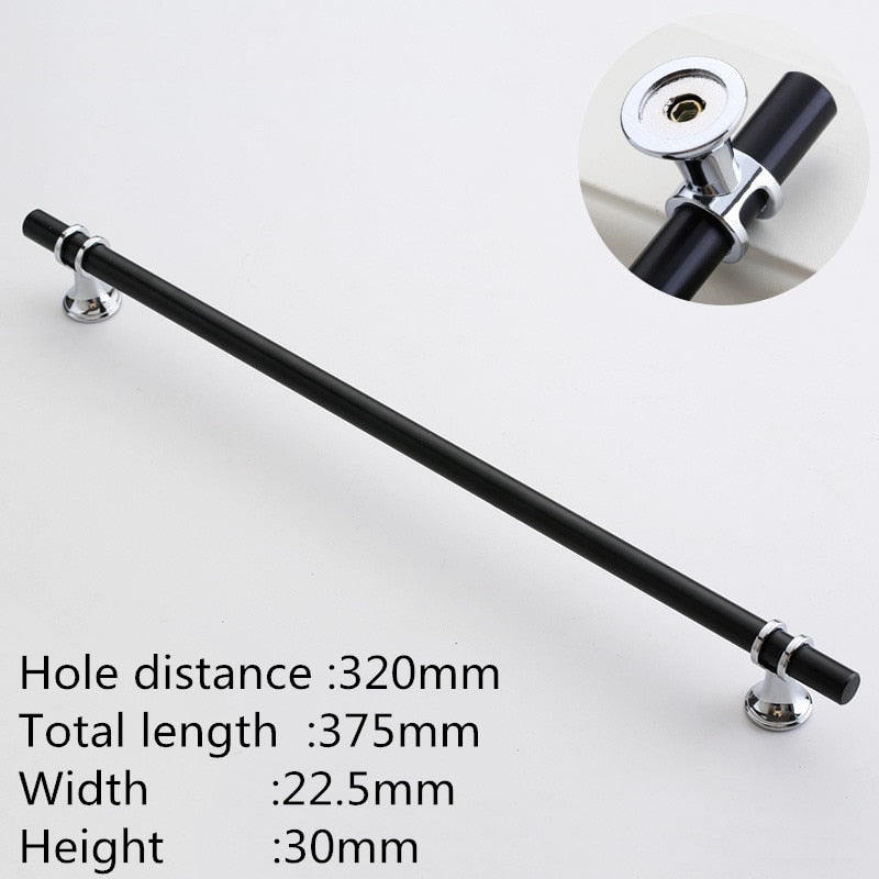 Modern Zinc Alloy Black Gold Door Handles