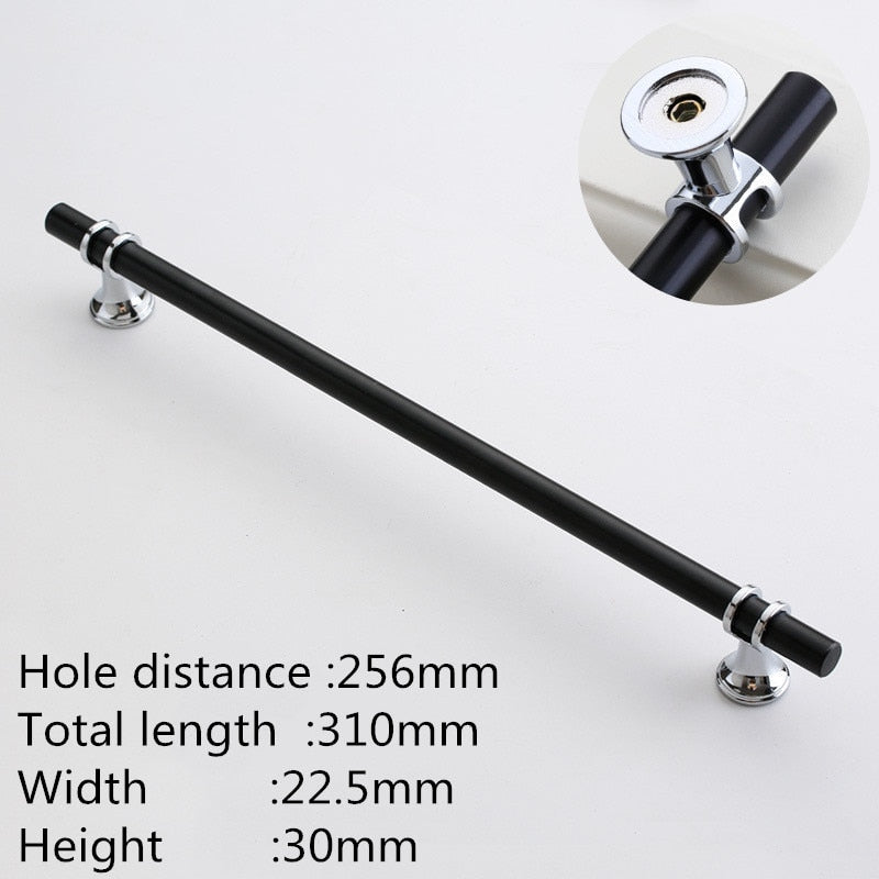 Modern Zinc Alloy Black Gold Door Handles