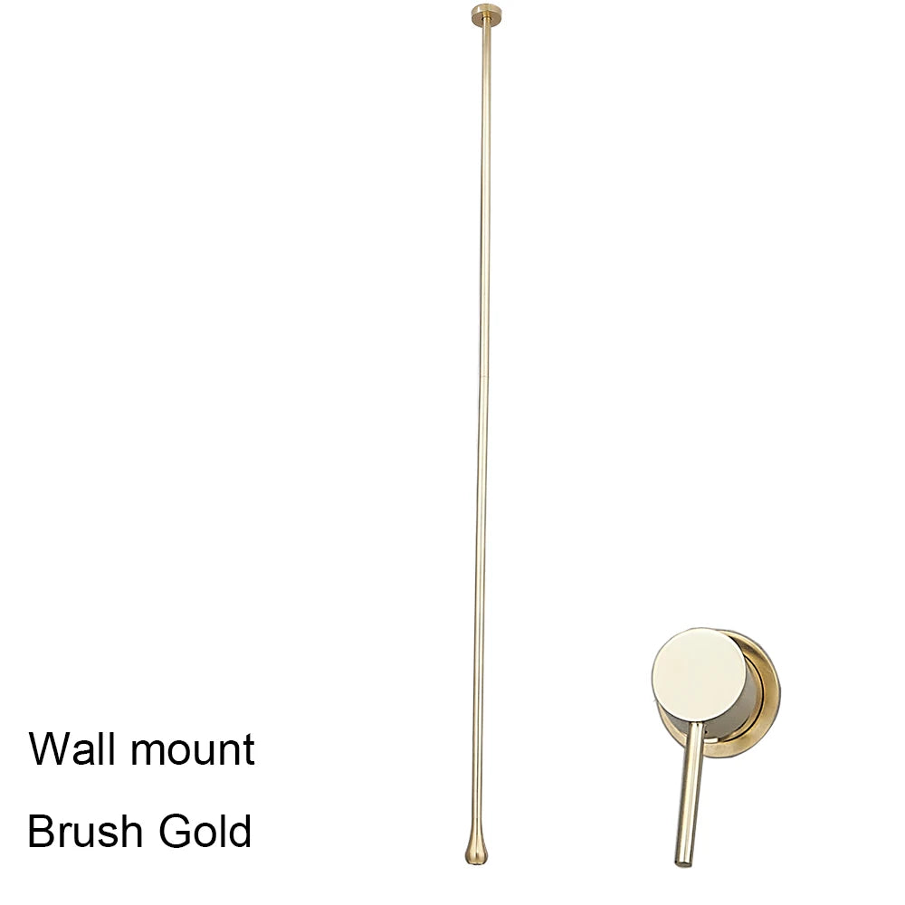 Water Drop Hang Ceiling Faucet Bathroom Basin Bathtub Tap Solid Brass Wall Mounted Hot Cold Water Sink Mixer Tub