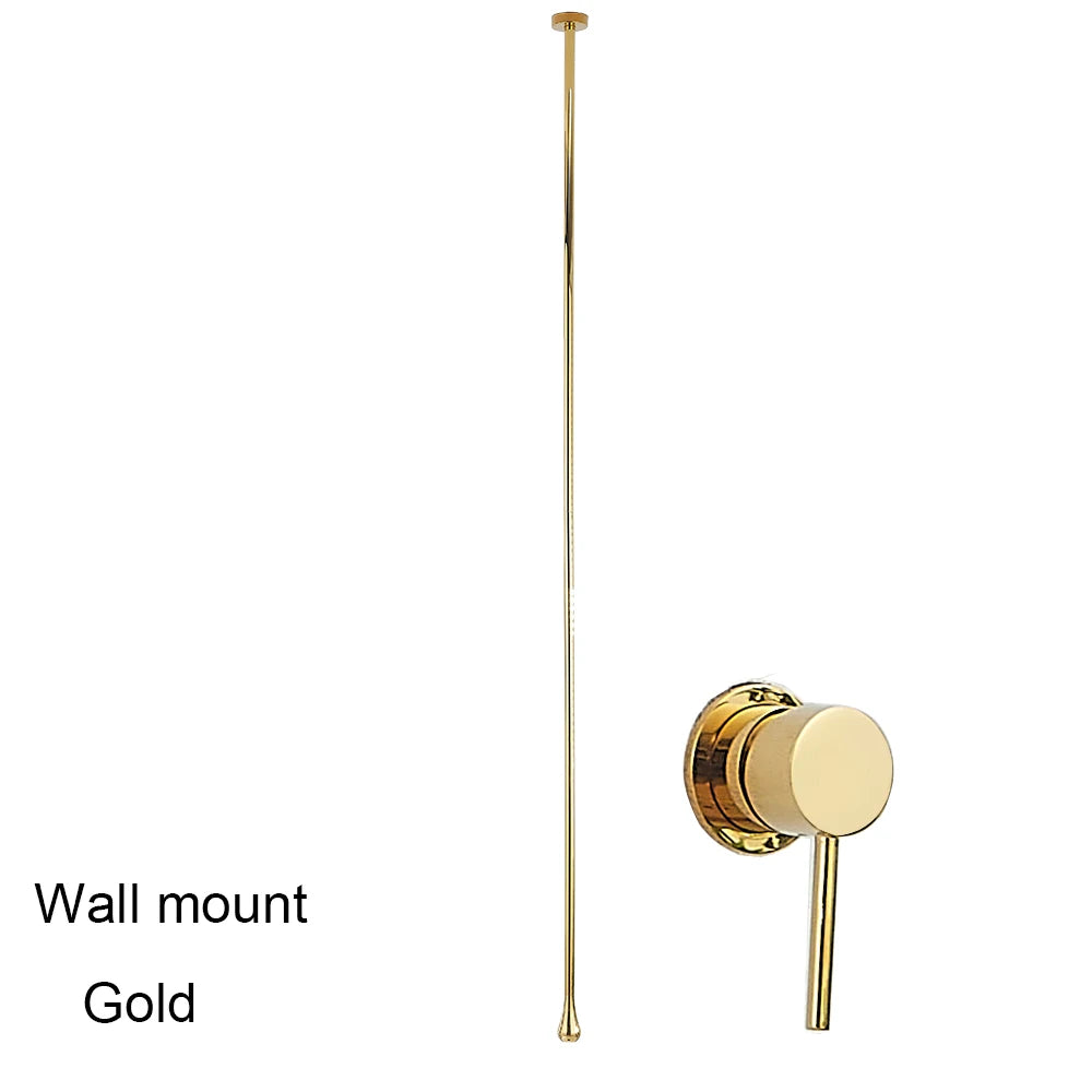 Water Drop Hang Ceiling Faucet Bathroom Basin Bathtub Tap Solid Brass Wall Mounted Hot Cold Water Sink Mixer Tub