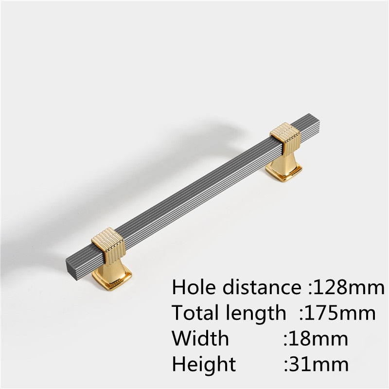 Two-colour Stitching European Wardrobe Cabinet Door Handles