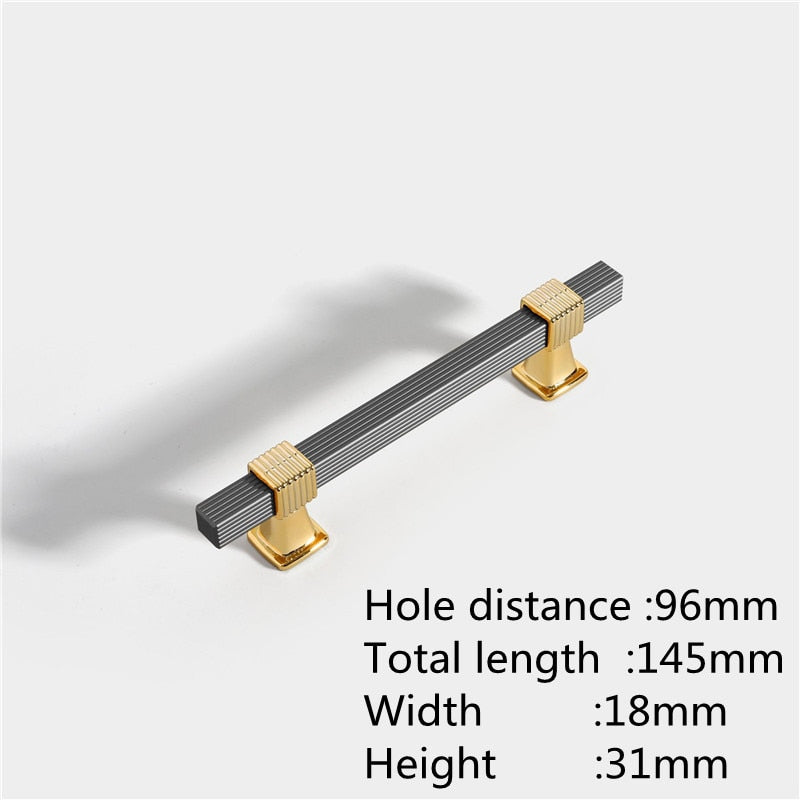 Two-colour Stitching European Wardrobe Cabinet Door Handles