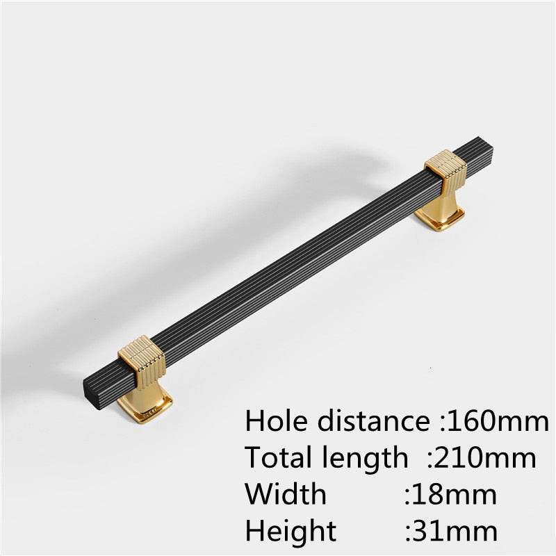 Two-colour Stitching European Wardrobe Cabinet Door Handles