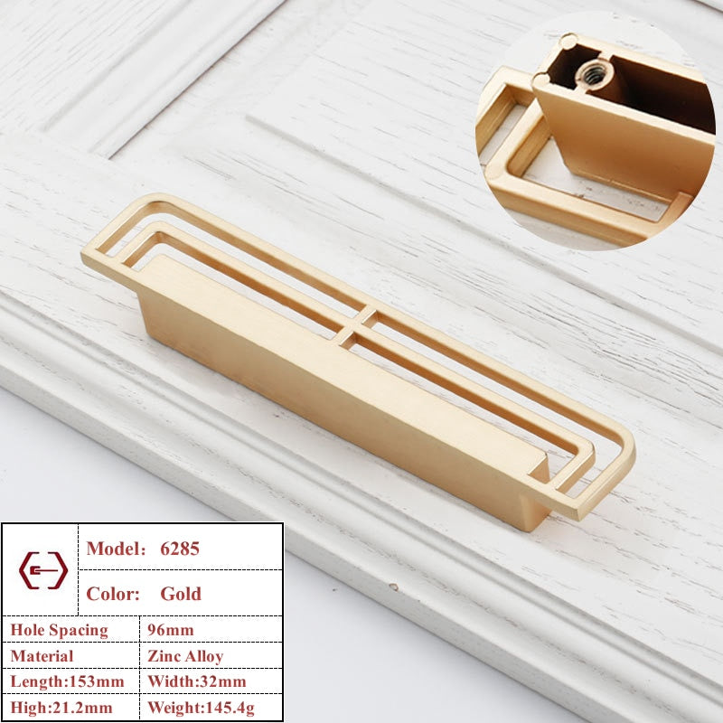 Home Improvement Drawer Flush Handles Antique Closet Door Knobs Modern Imitation Copper Wardrobe Door Pullers Furniture Handle