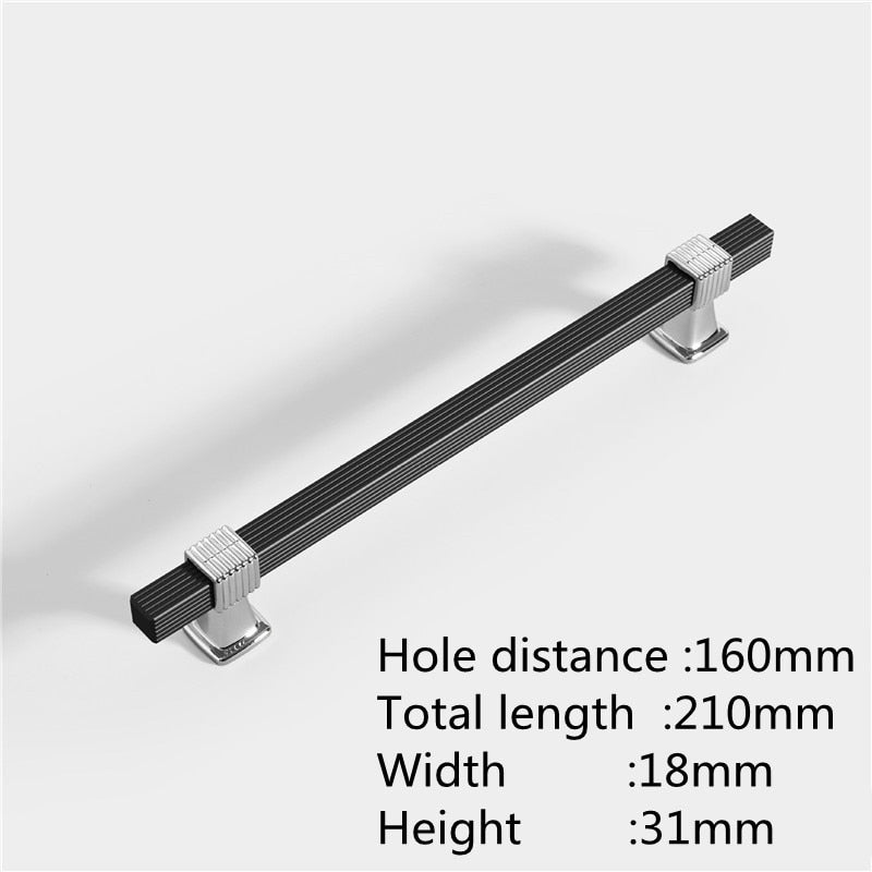 Two-colour Stitching European Wardrobe Cabinet Door Handles