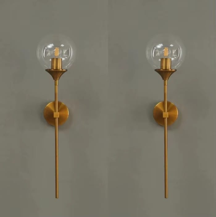 Nordic Modern Glass Wall Lamp Gold Led Wall Light for Kitchen Bathroom Dressing Mirror Indoor Lighting Luminaire Home