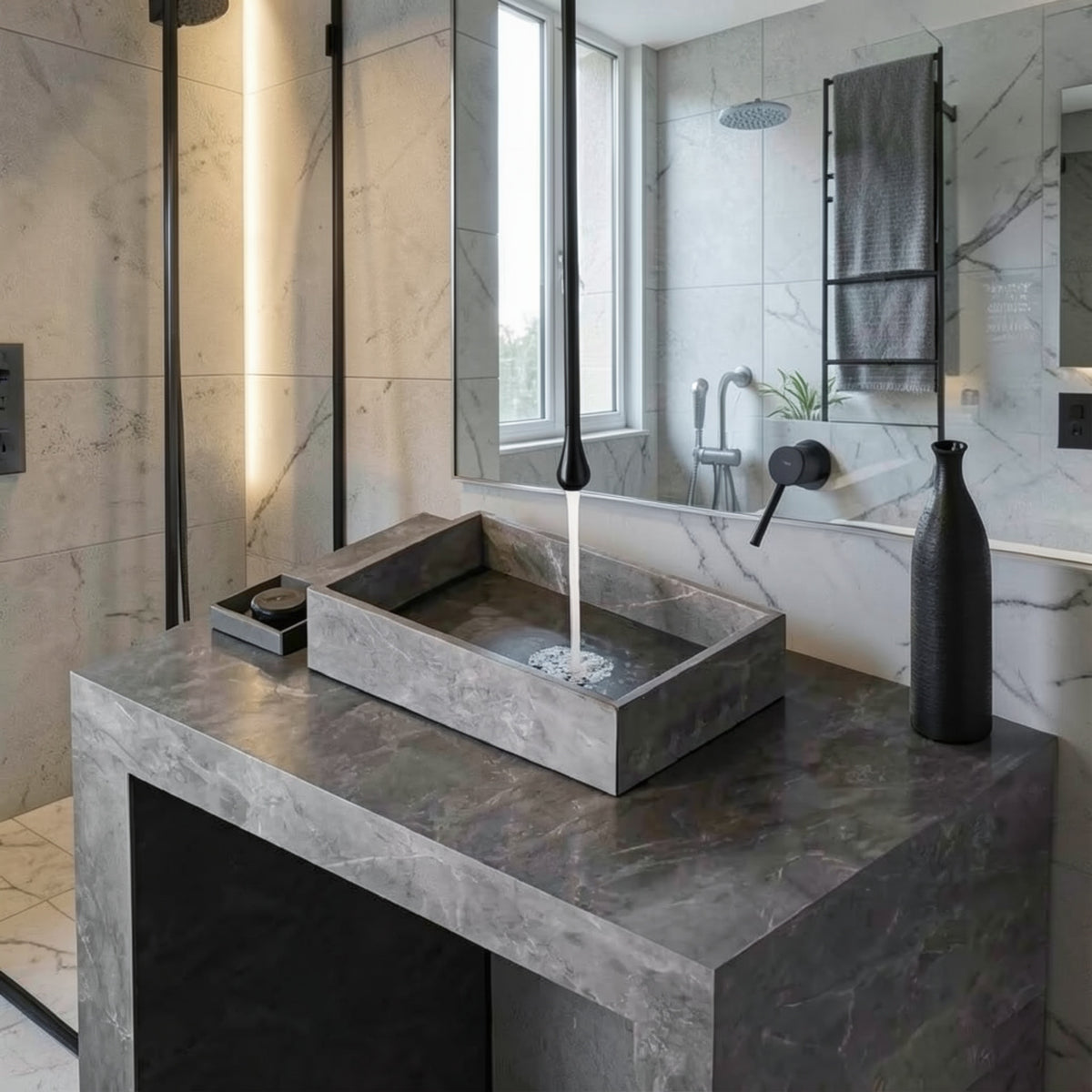 Water Drop Hang Ceiling Faucet Bathroom Basin Bathtub Tap Solid Brass Wall Mounted Hot Cold Water Sink Mixer Tub