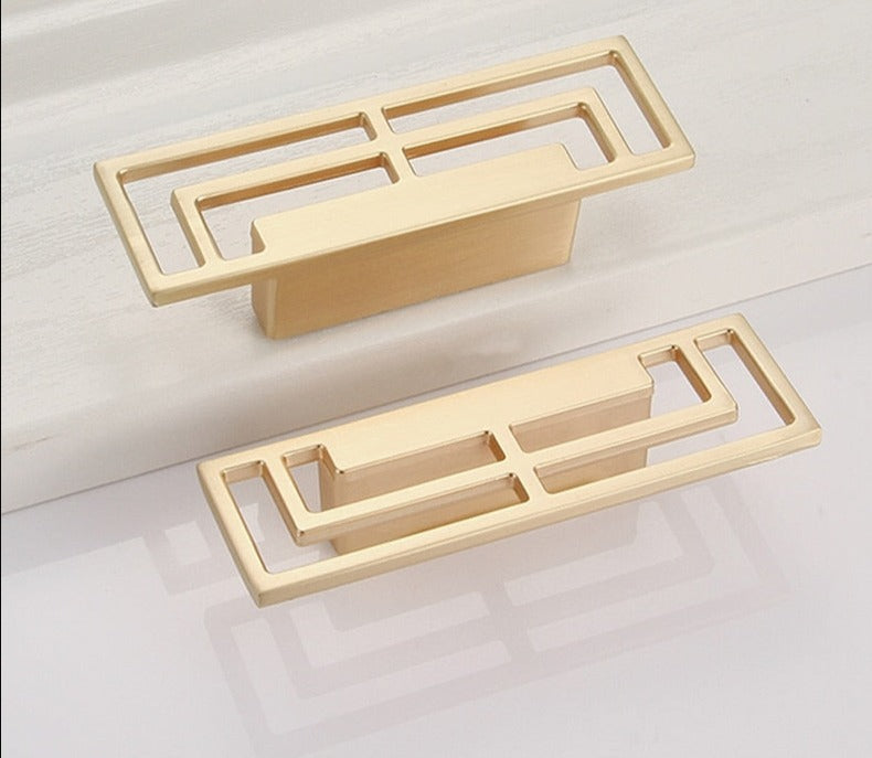 Home Style  Solid Brass Brushed Gold and  Black  Furniture Handles