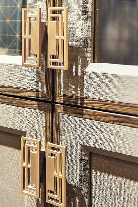 Home Style  Solid Brass Brushed Gold and  Black  Furniture Handles