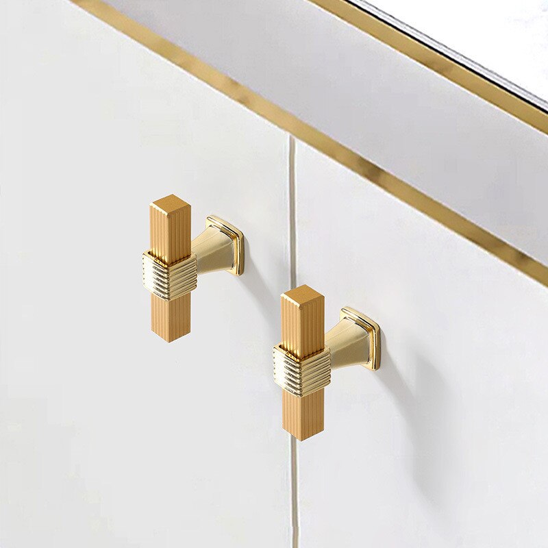 Two-colour Stitching European Wardrobe Cabinet Door Handles