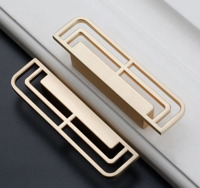Home Improvement Drawer Flush Handles Antique Closet Door Knobs Modern Imitation Copper Wardrobe Door Pullers Furniture Handle