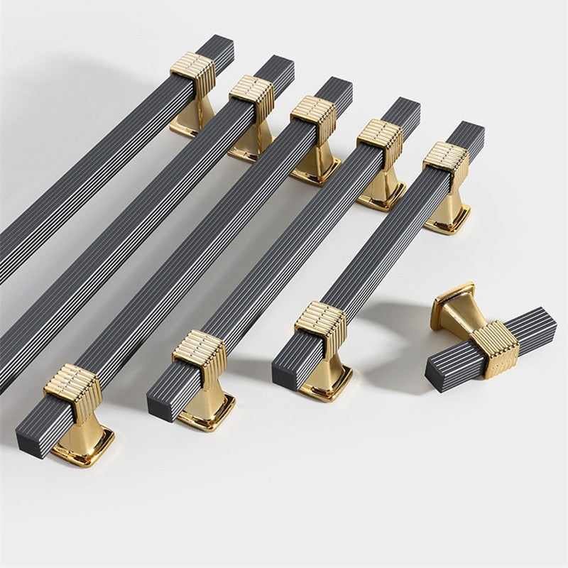 Two-colour Stitching European Wardrobe Cabinet Door Handles