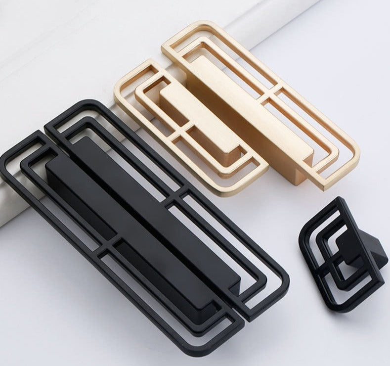 Home Improvement Drawer Flush Handles Antique Closet Door Knobs Modern Imitation Copper Wardrobe Door Pullers Furniture Handle