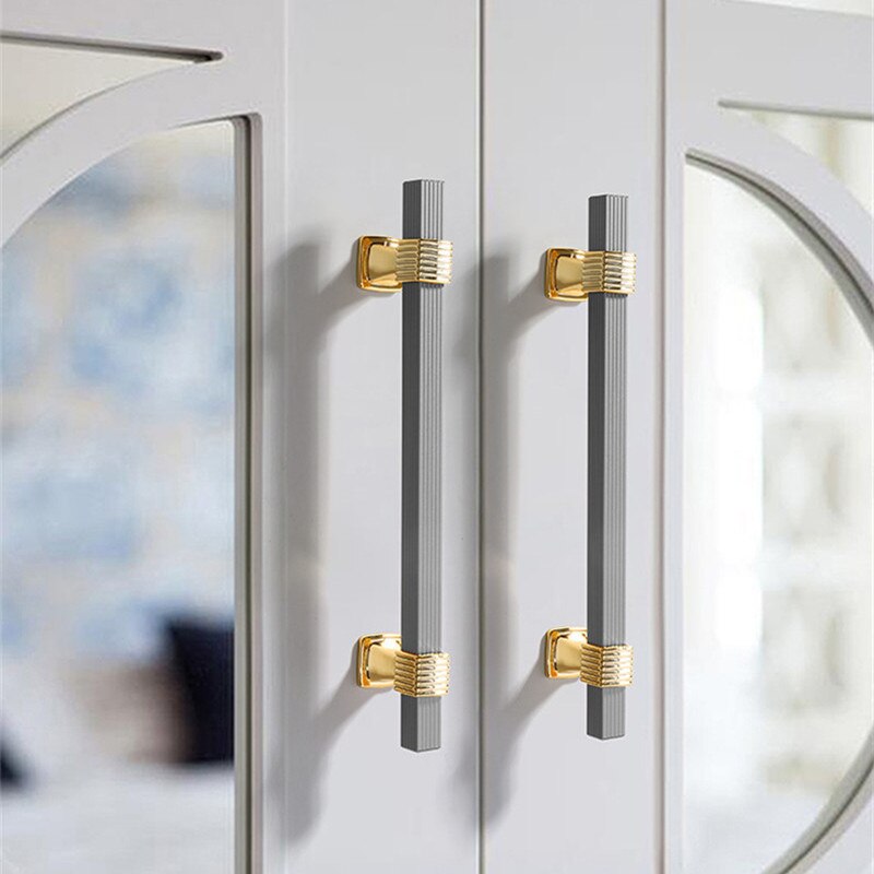 Two-colour Stitching European Wardrobe Cabinet Door Handles